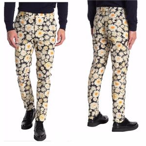 New| Burberry Serpentine Floral Straight Leg Pants